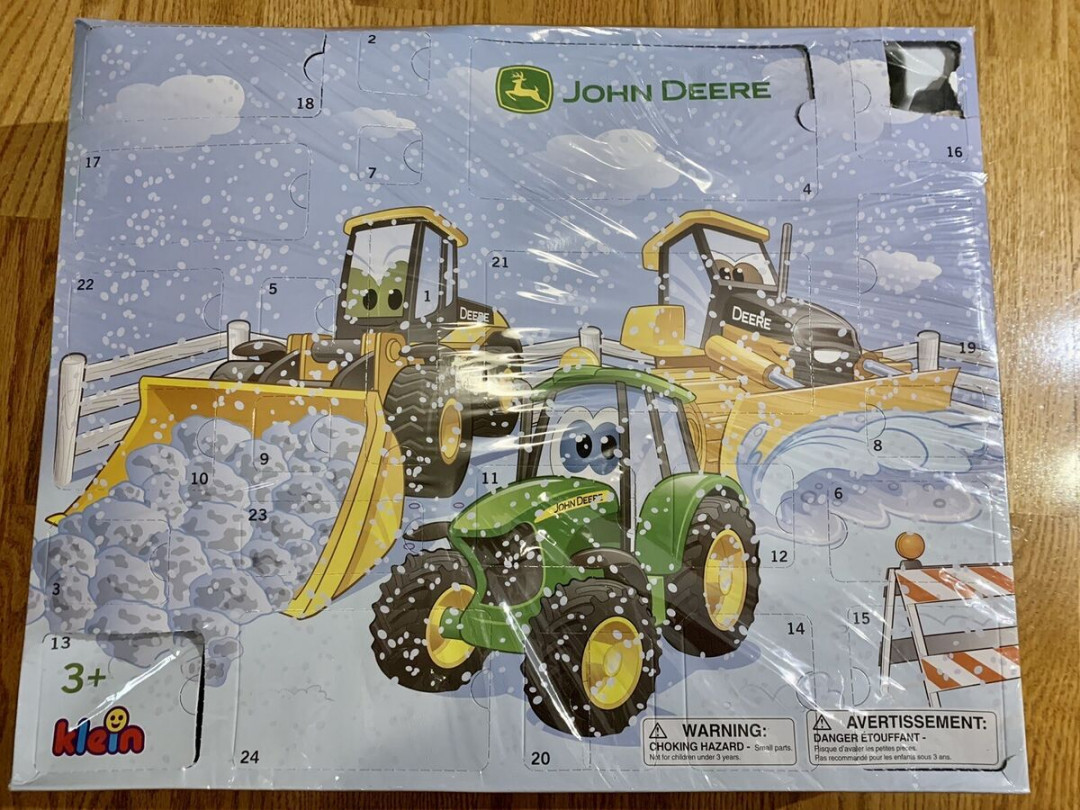 John Deere Tractors Advent Calendar Toy Klein New But On The Right Corner  Open