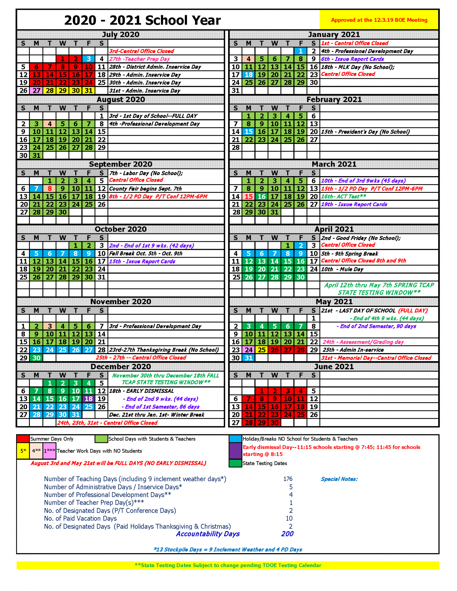 New Ideas Calendar - Sample Printable