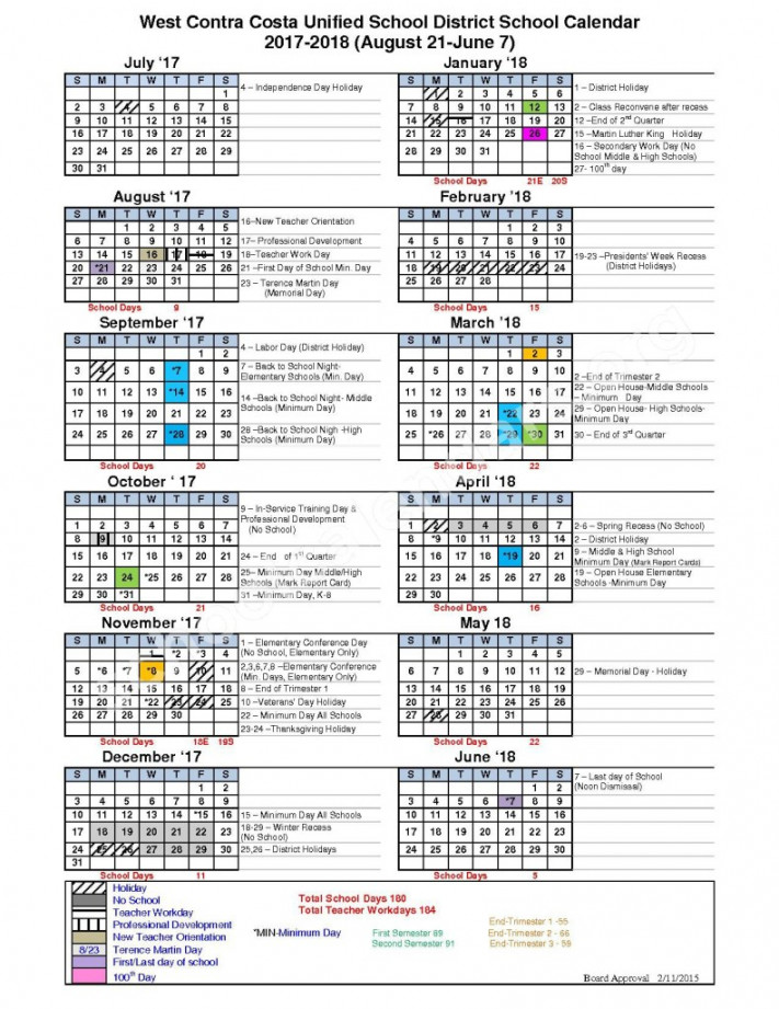 West Clermont District Calendar