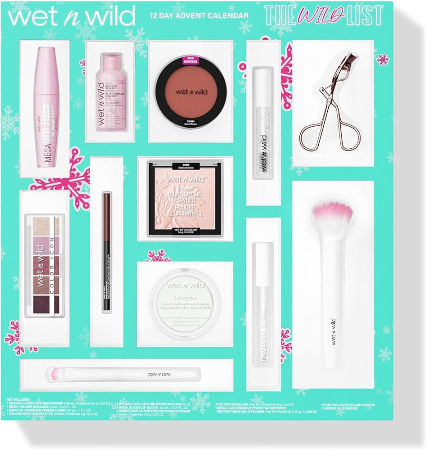 wet n wild The Wild List Advent Calendar   Piece Holiday Gift Sets