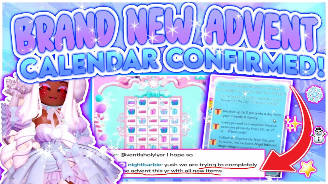 ❄️✨ALERT!! NEW  Advent CALENDAR + ACSESSORIES CONFIRMED COMING SOON!!   #royalehigh 🏰❄️