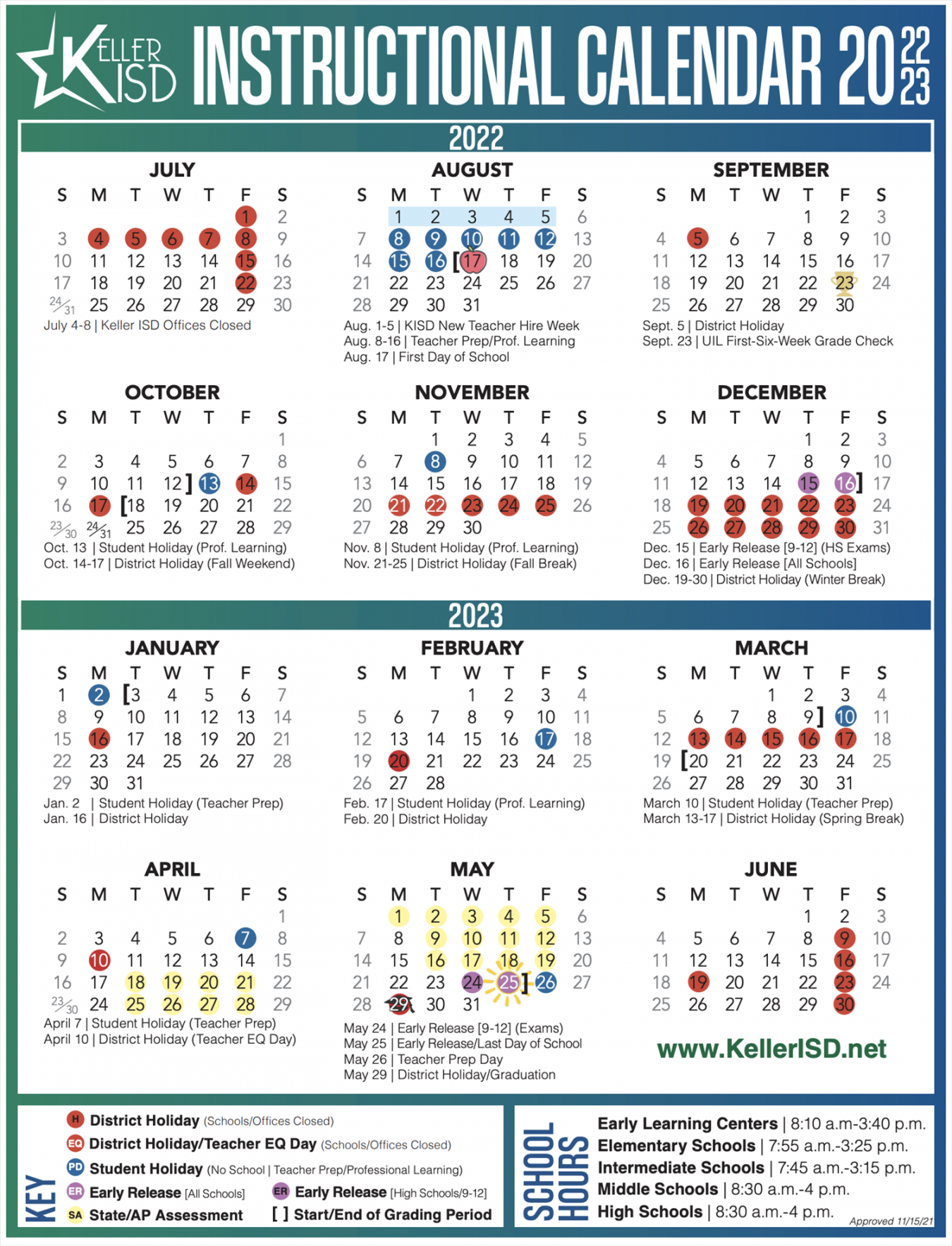 Calendar /  -  KISD Instructional Calendar