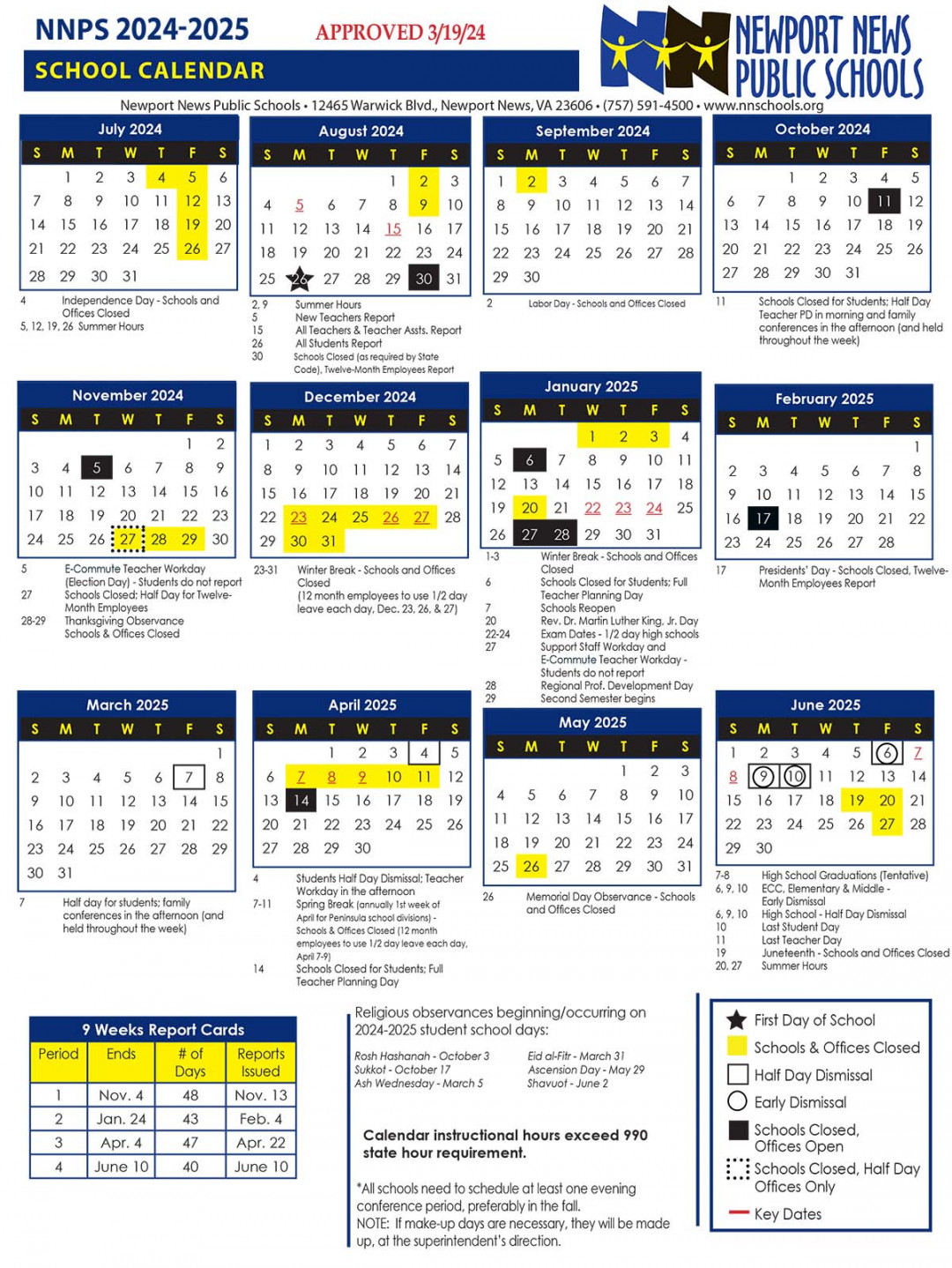 School Calendars