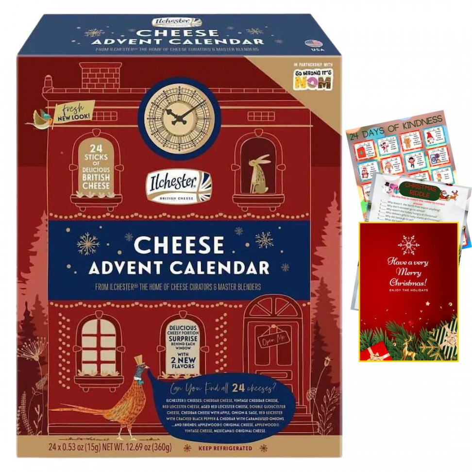 Ilchester Cheese Advent Calendar  and Christmas Activity Card   Individually Wrapped Cheese Selection Christmas Gifts, Food Gifts - Etsy