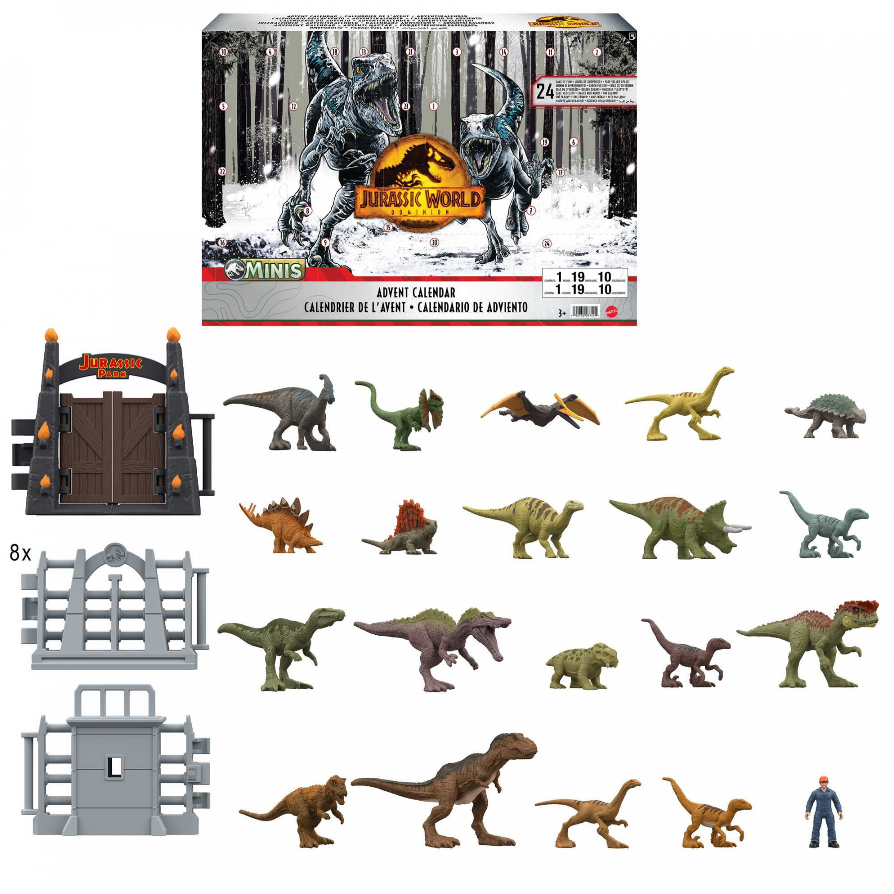 Jurassic World Dominion Holiday Advent Calendar with Mini Toys  Years & up