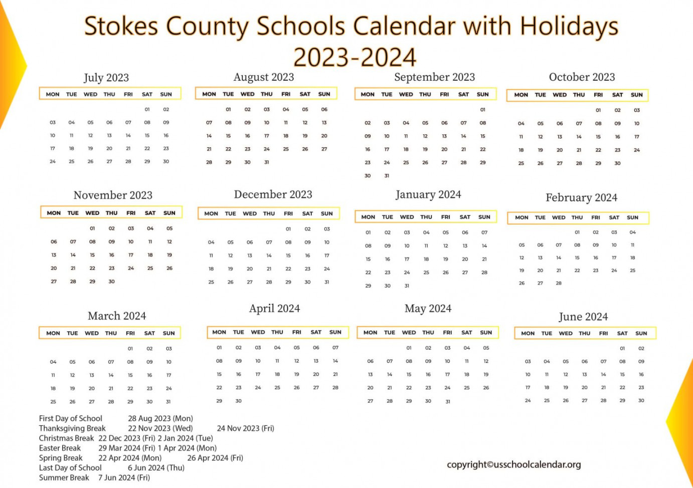 Stokes County Court Calendar - printable