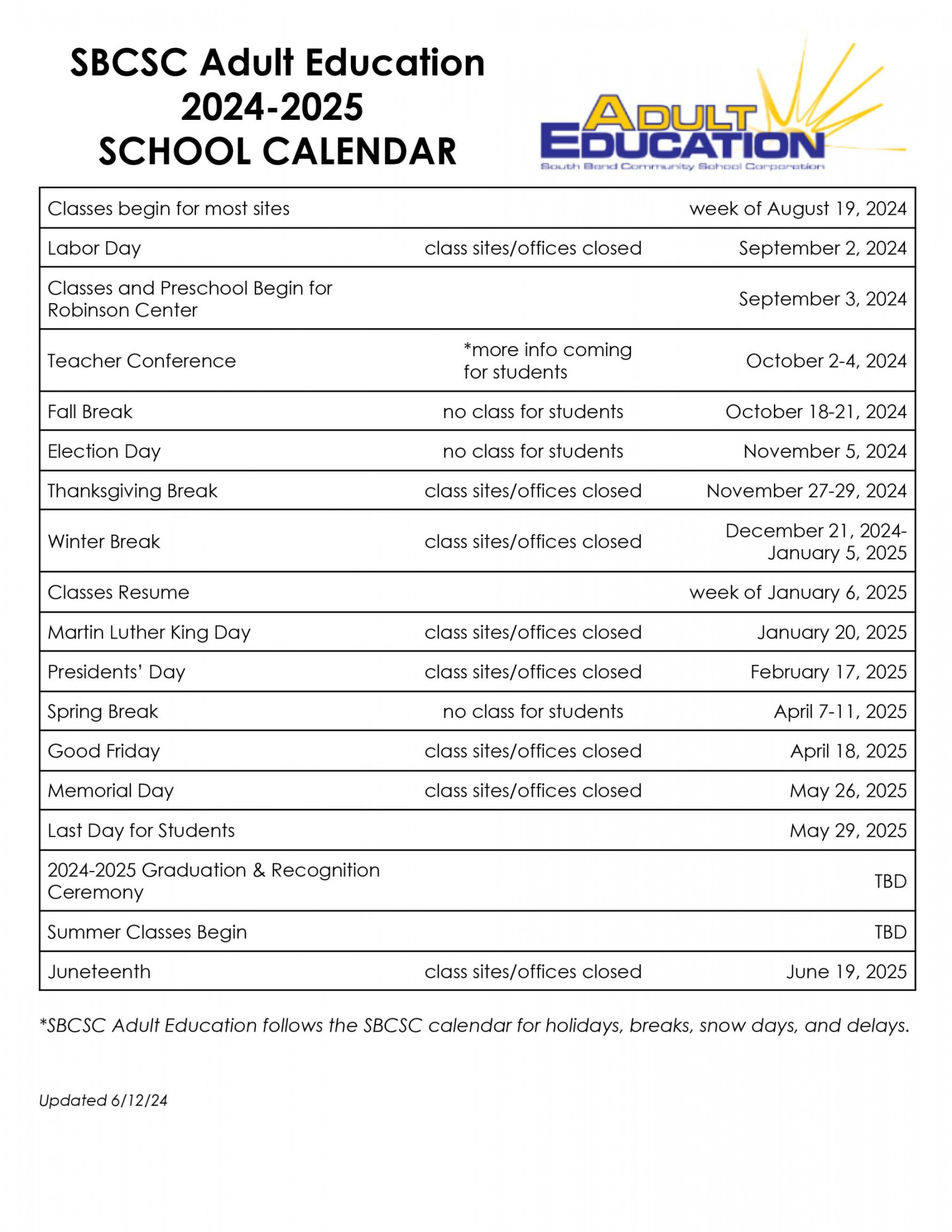 Calendars – SBCSC Adult Education Portal