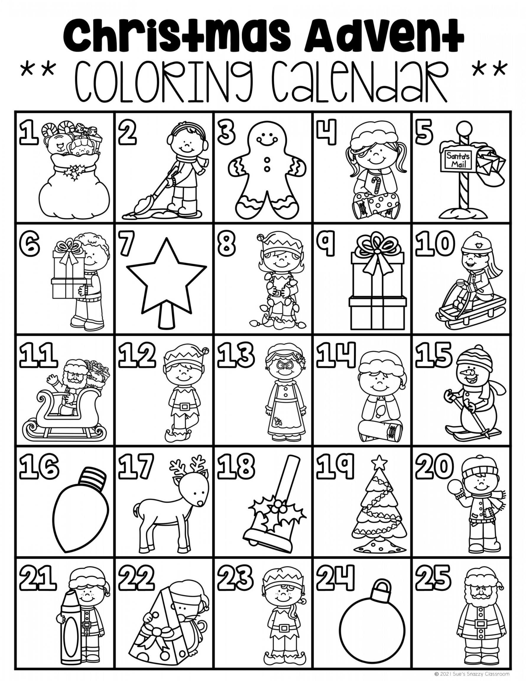 Christmas Countdown and Advent Calendars - Coloring Activity