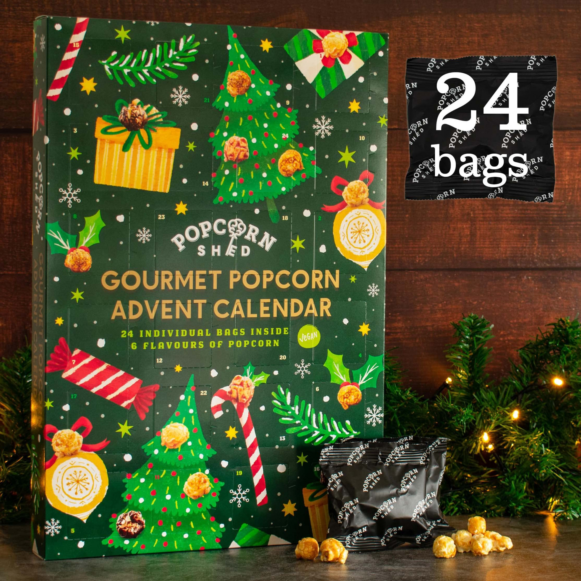 Popcorn Shed Gourmet Popcorn Advent Calendar ,  Days of