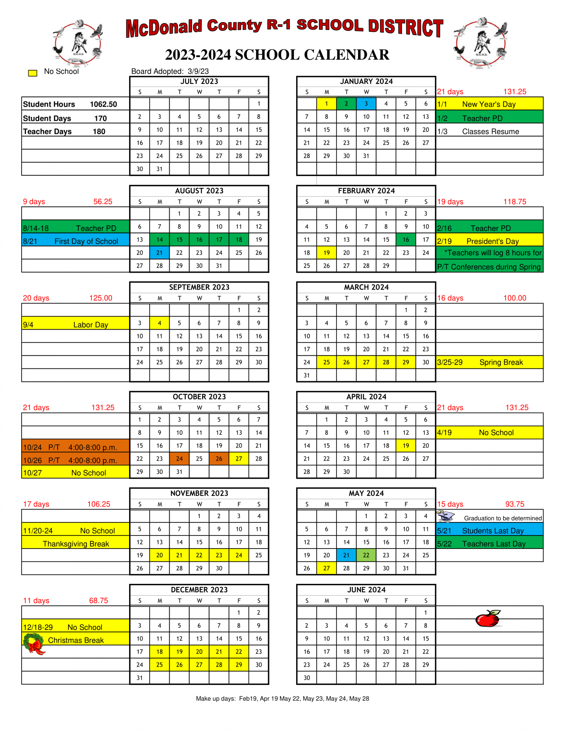 - School Calendar  Southwest City School