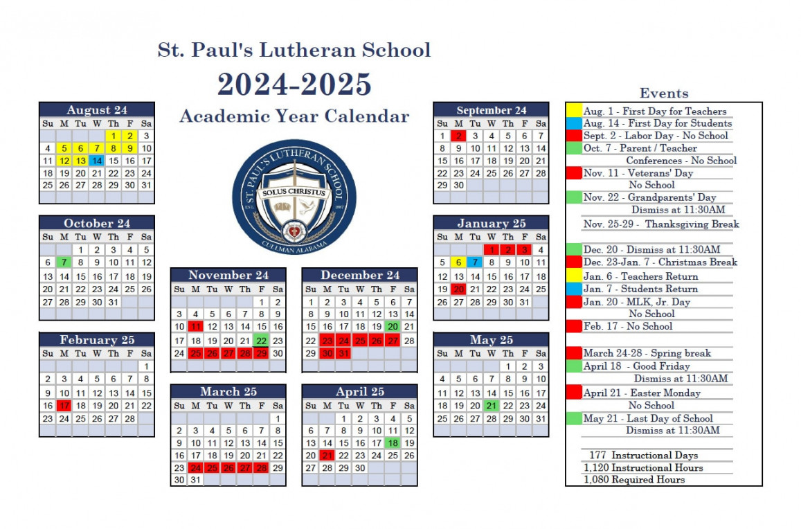 -  School Calendar - St