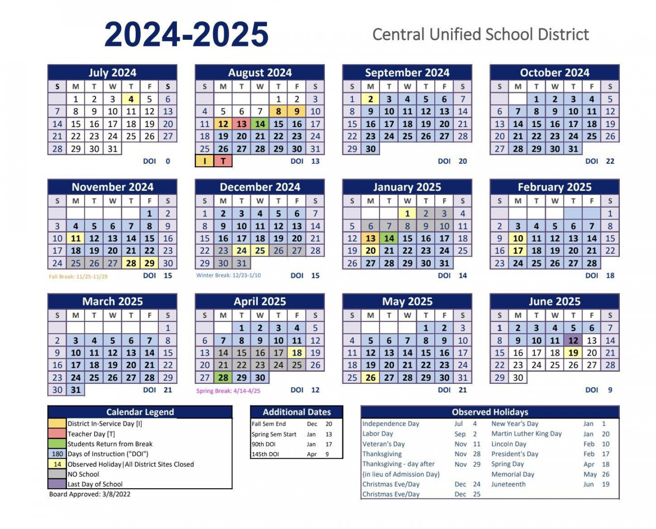 - School Year Calendar – Calendars – Madison Elementary